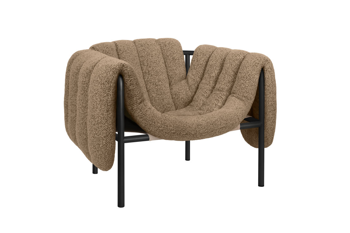 Puffy Lounge Chair, Sawdust / Black Grey, Art. no. 20299 (image 1)