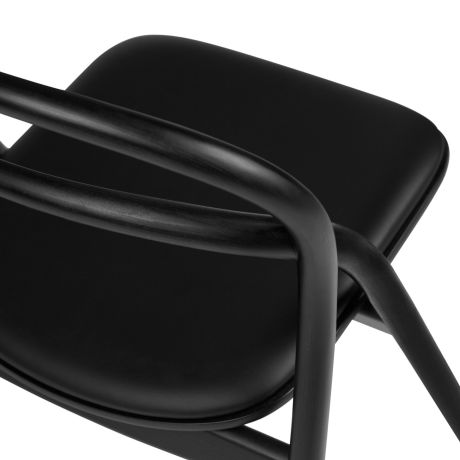 Udon Chair, Black / Black Leather