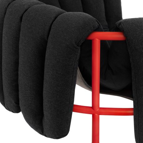 Puffy Lounge Chair, Anthracite / Traffic Red