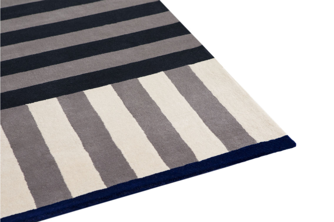 Stripe Rug Medium, Slate, Art. no. 30037 (image 2)