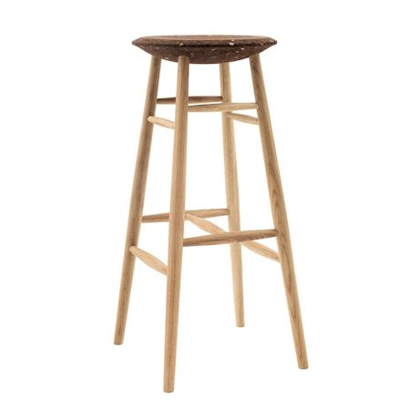Drifted Bar Stool, Dark Cork / Oak