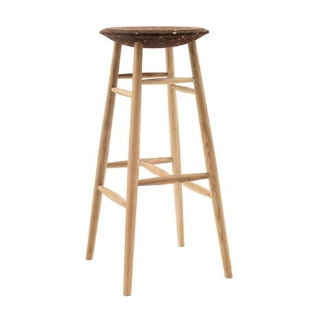 Drifted Bar Stool, Dark Cork / Oak