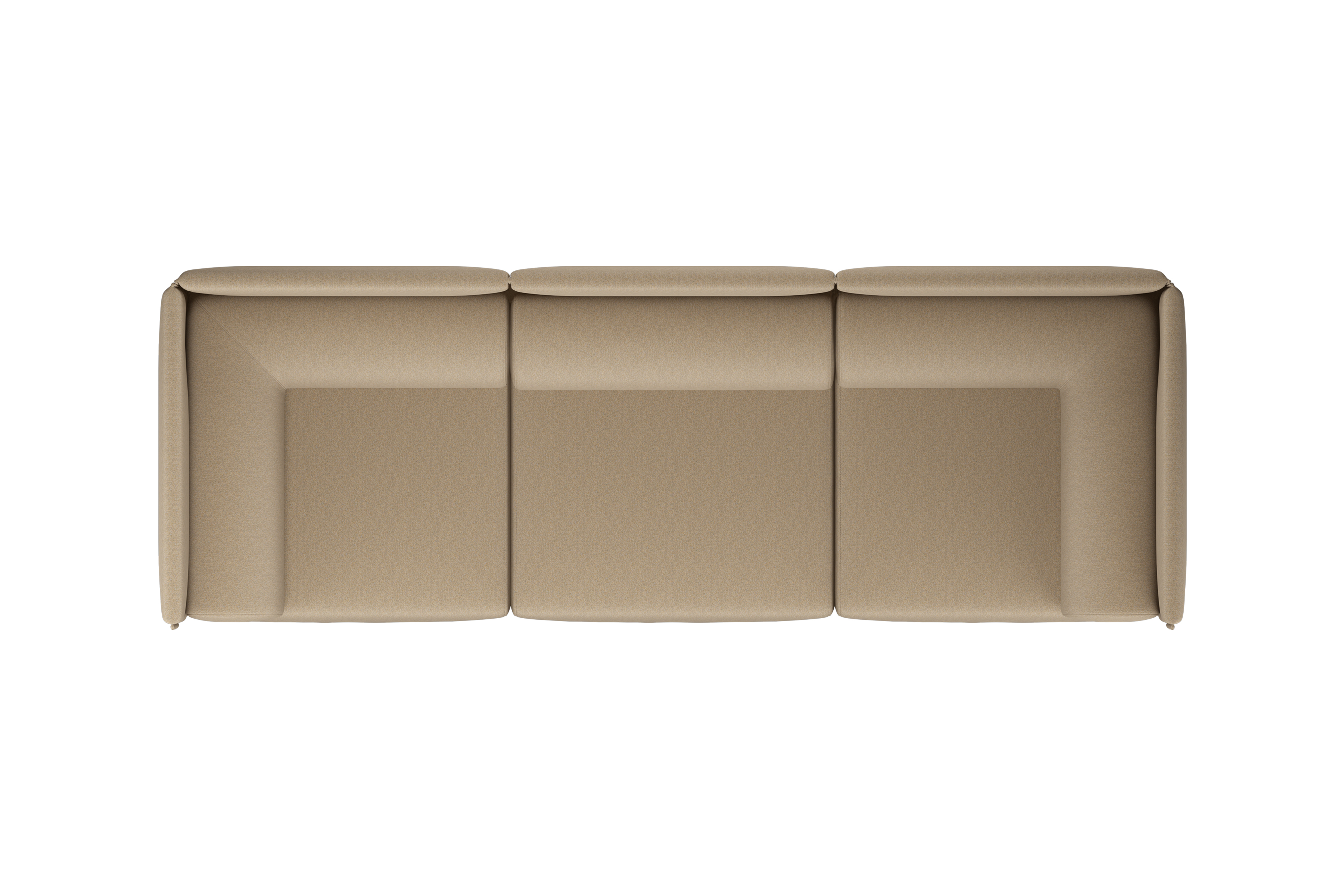 Palo Block 3-seater Sofa Medium Back with Armrests, Beige, Art. no. 31412 (image 3)