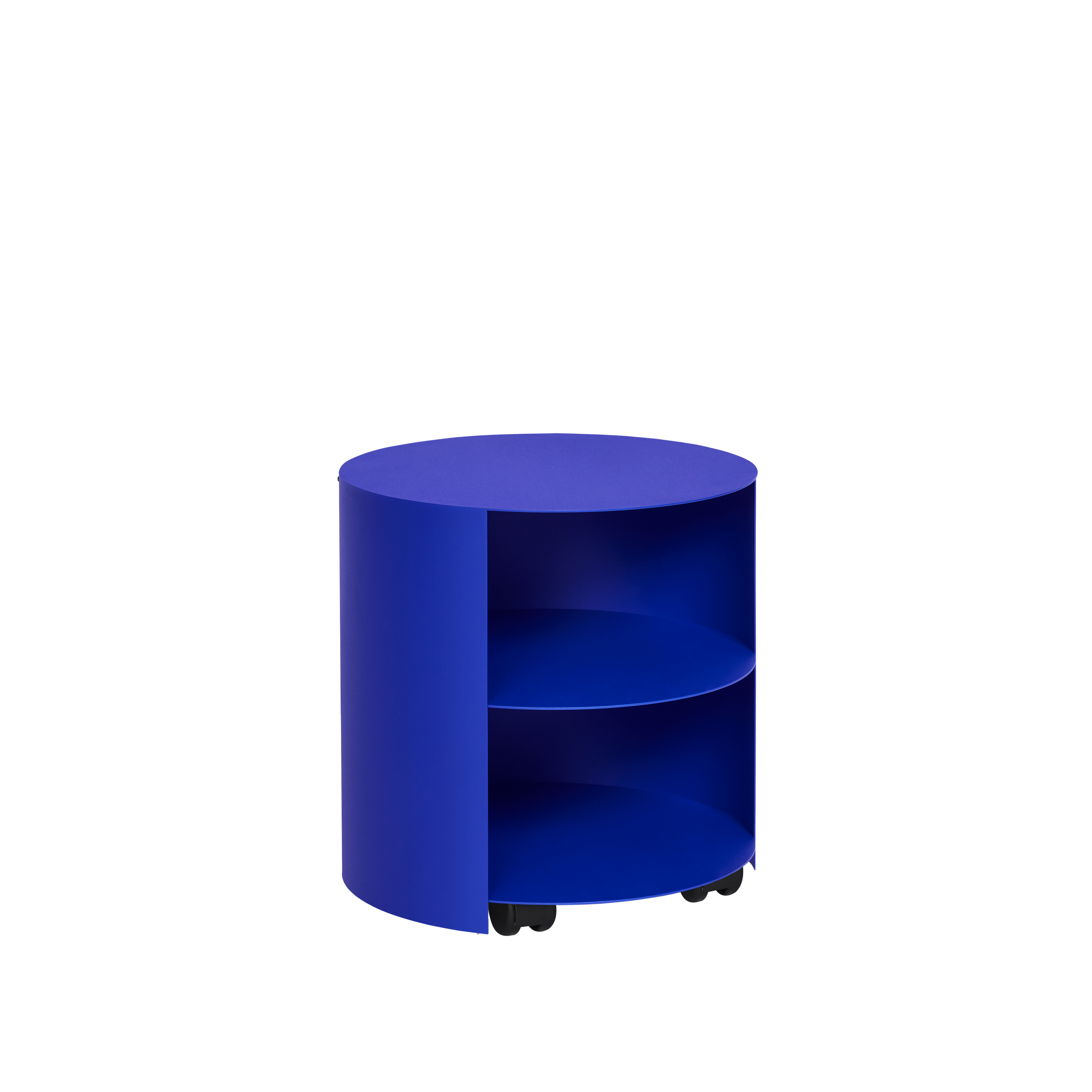 Hide Side Table, Ultramarine Blue Textured