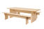 Bookmatch Table 220 cm / 86.6 in + Benches, Oak, Art. no. 20261 (image 1)