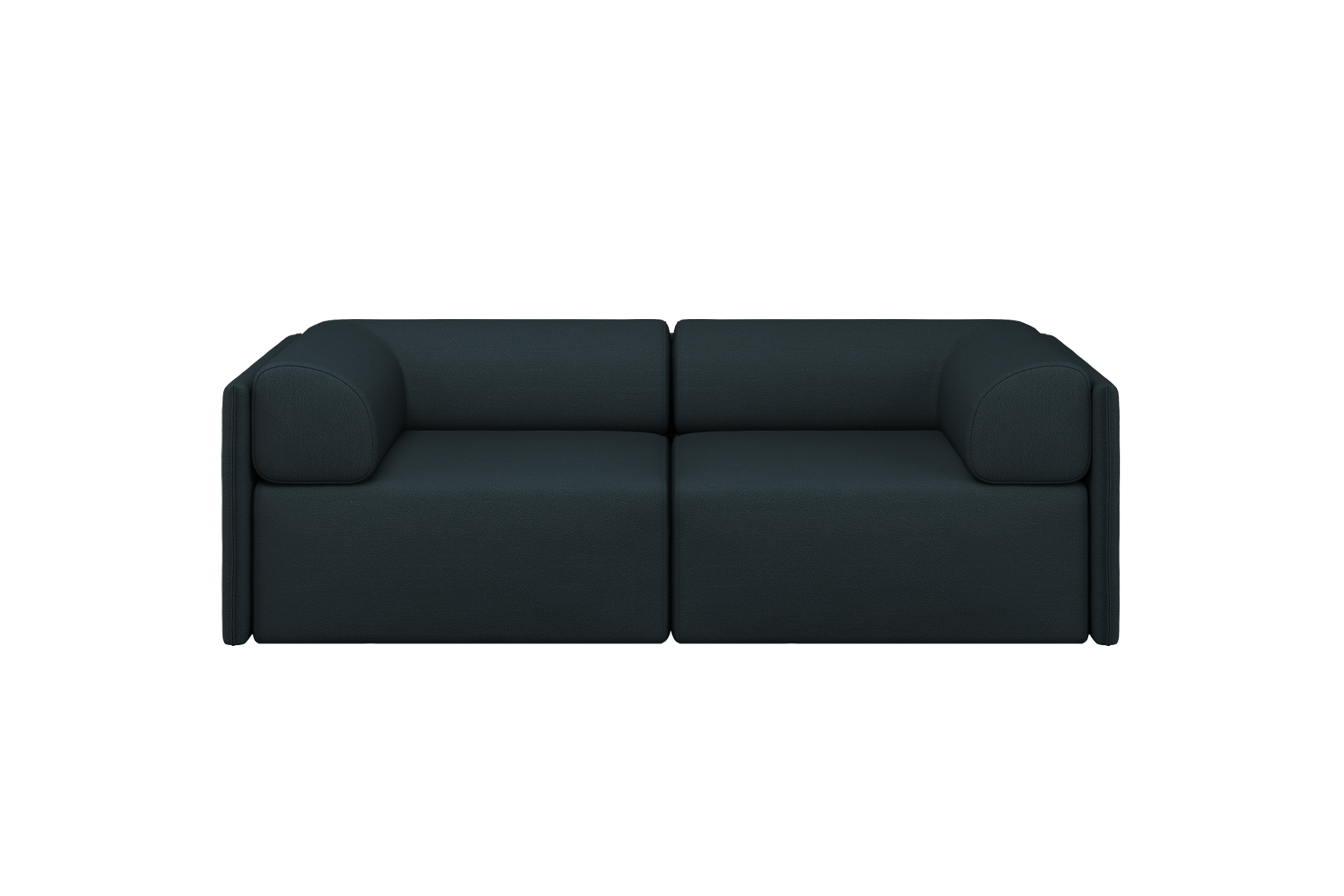 Palo Block 2-seater Sofa Low Back with Armrests, Pine (UK), Art. no. 20744 (image 1)