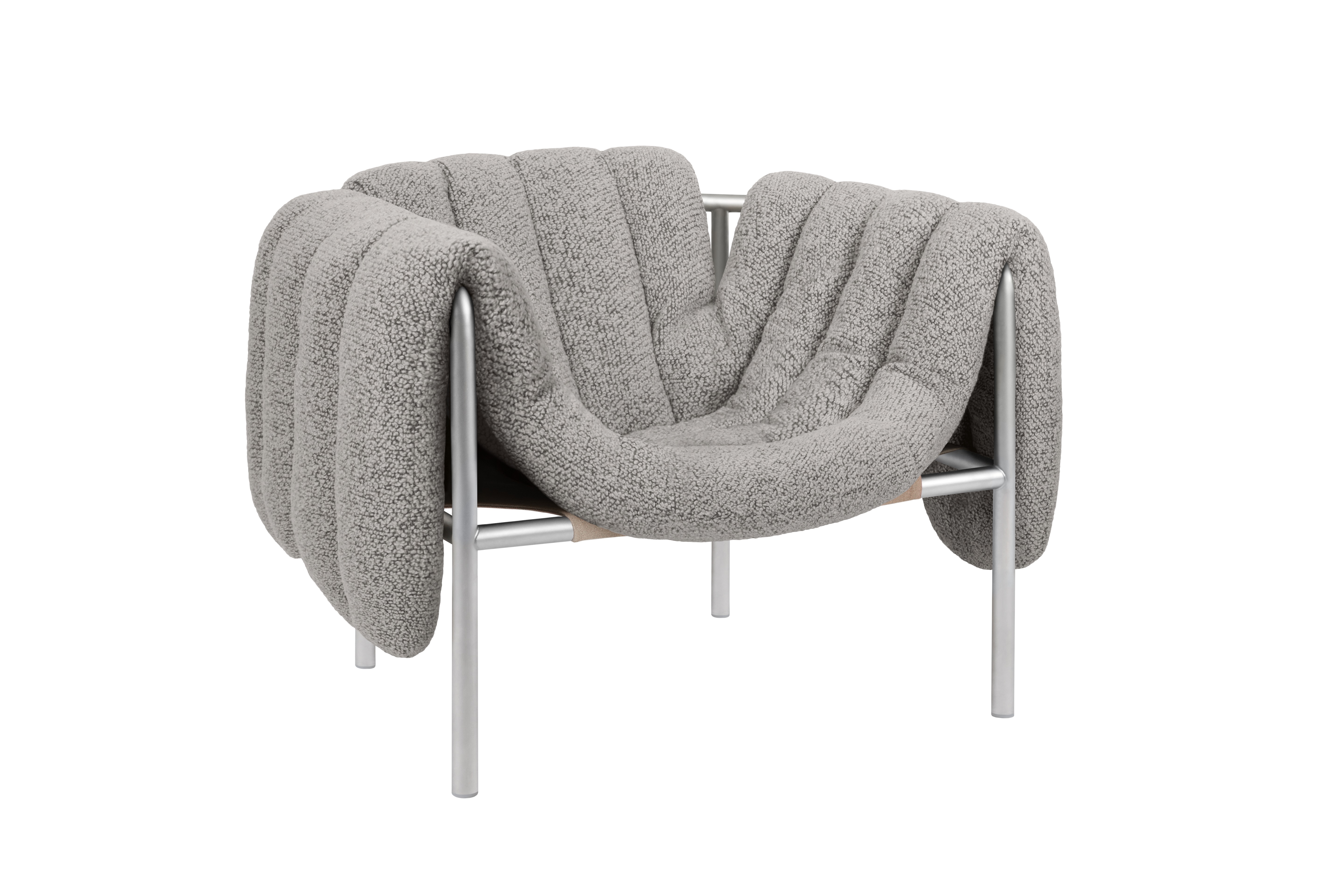 Puffy Lounge Chair, Pebble / Stainless (UK), Art. no. 20696 (image 1)