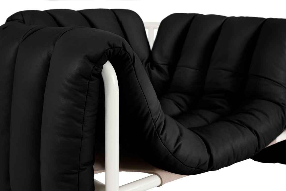 Puffy Lounge Chair, Black Leather / Cream, Art. no. 20260 (image 6)