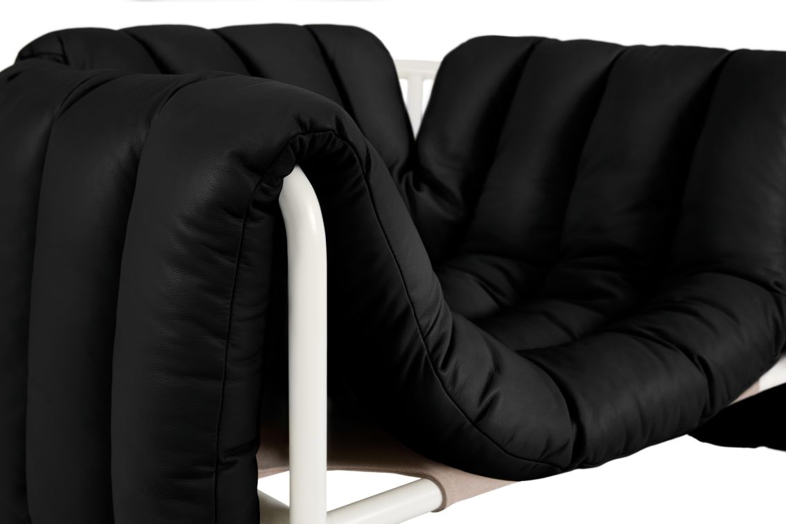 Puffy Lounge Chair, Black Leather / Cream (UK), Art. no. 20648 (image 6)