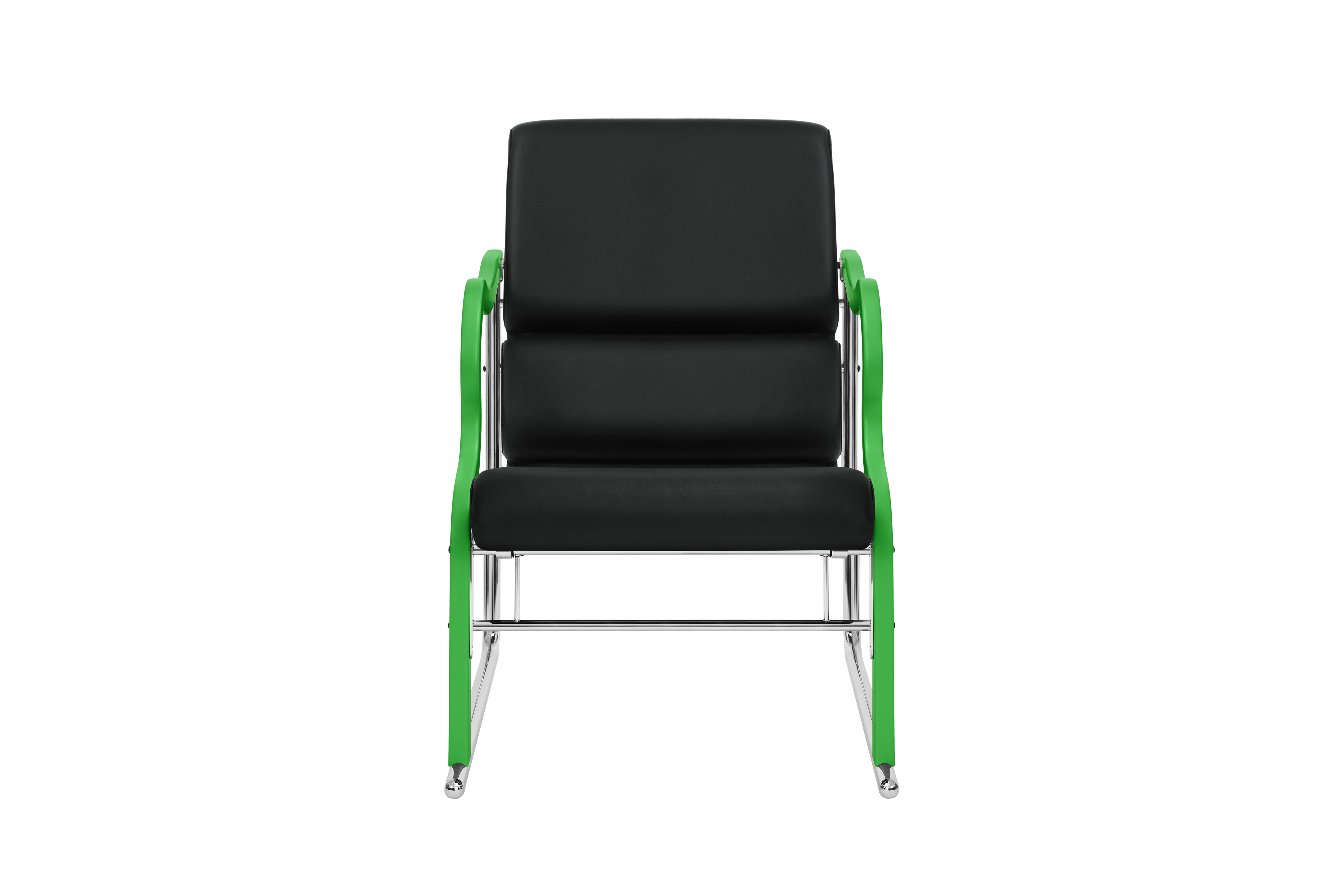 Experiment Lounge Chair, 501 / Green / Black Leather (UK), Art. no. 31559 (image 2)
