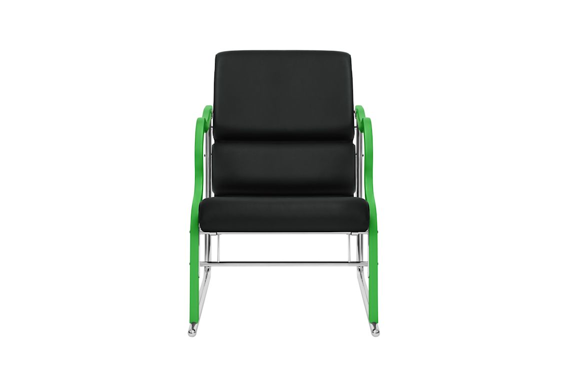 Experiment Lounge Chair, 501 / Green / Black Leather, Art. no. 30939 (image 2)