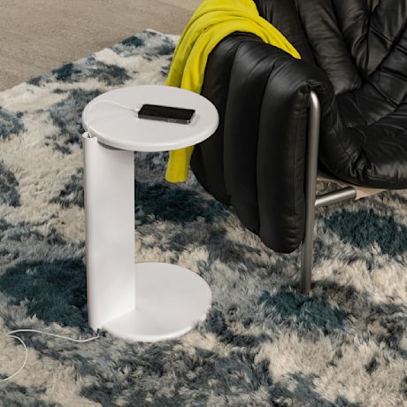 Lolly Side Table, Pure White Gloss