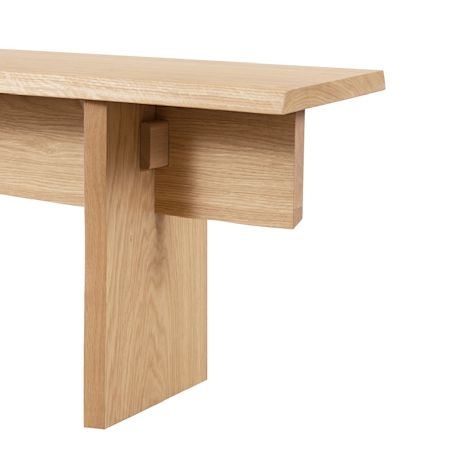 Bookmatch Bench 210 cm / 82.7 in, Oak