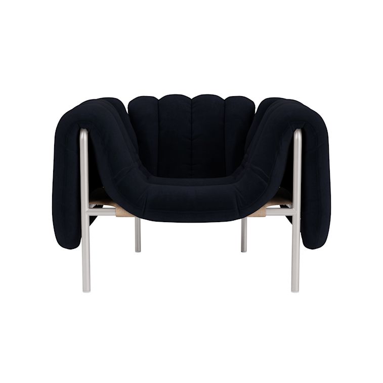 Puffy Lounge Chair, Velluto Coex VL30 / Stainless (UK), Art. no. 31851 (image 4)