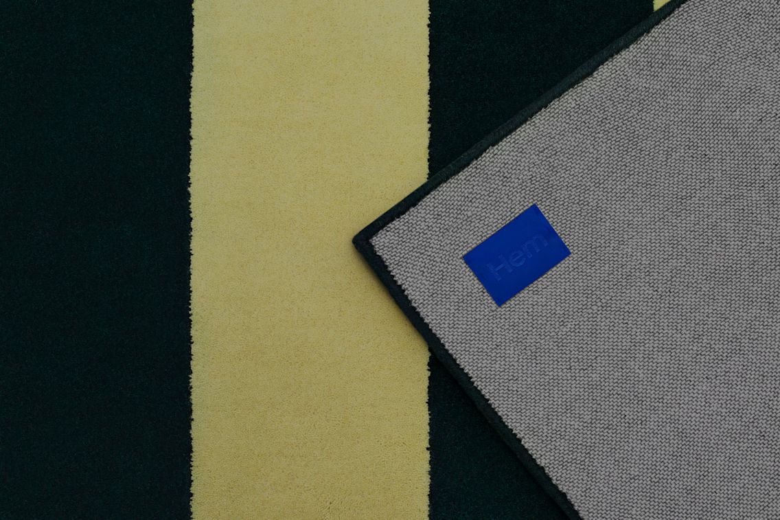 Pattern Rug Large, Pine / Pale Lime Stripe, Art. no. 31366 (image 3)