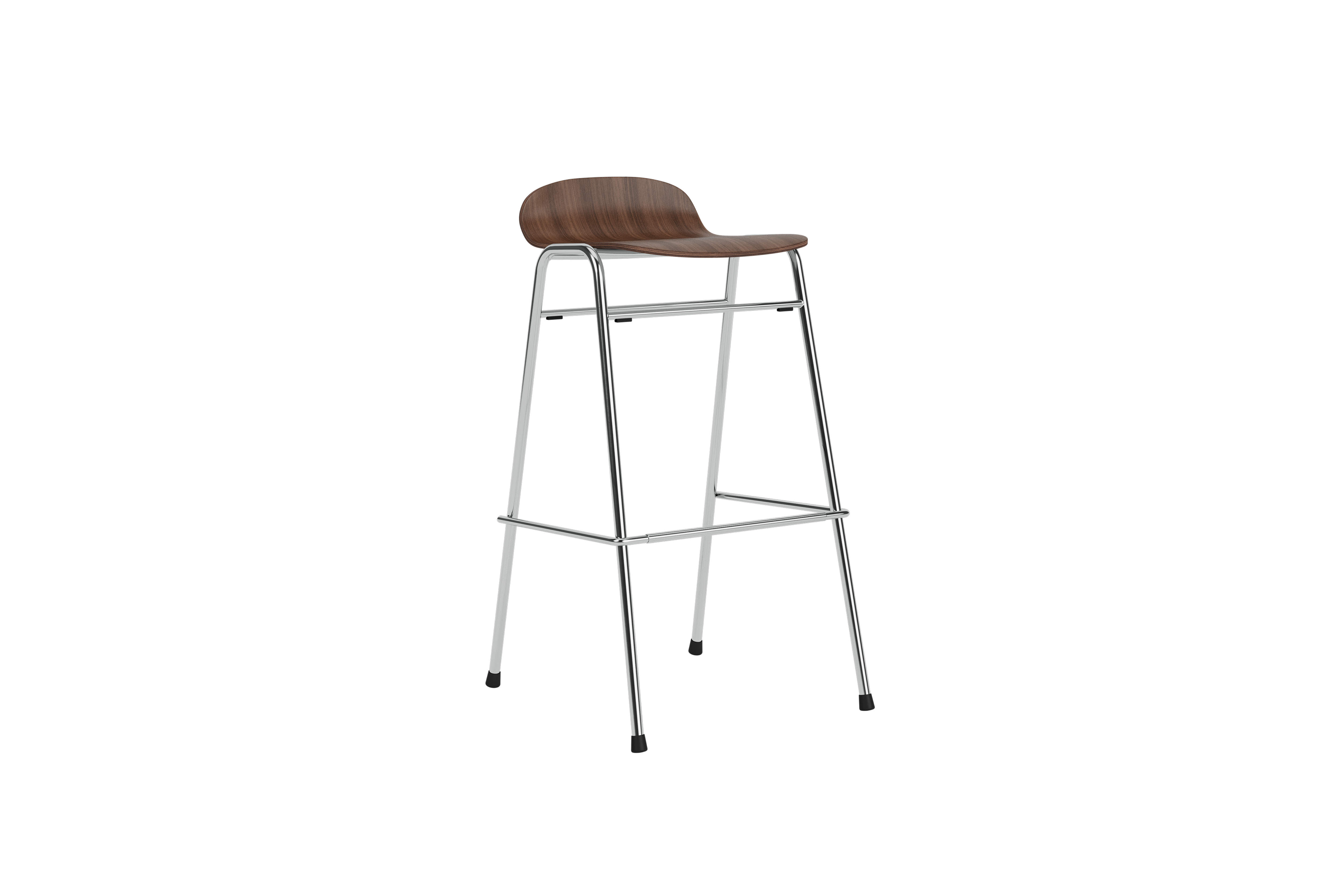 Touchwood Bar Stool, Walnut / Chrome, Art. no. 31629 (image 1)