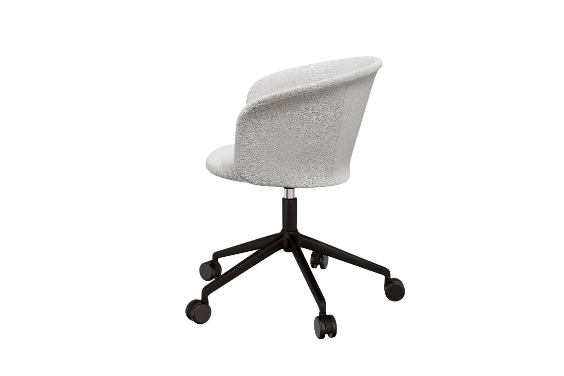 Kendo Swivel Chair 5-star Castors, Porcelain / Black, Art. no. 20210 (image 3)