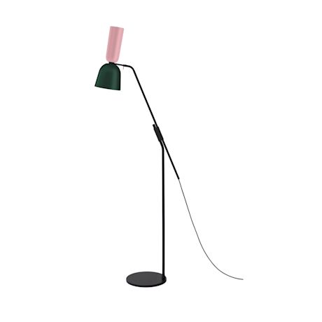 Alphabeta Floor Lamp, Light Pink / Black Green