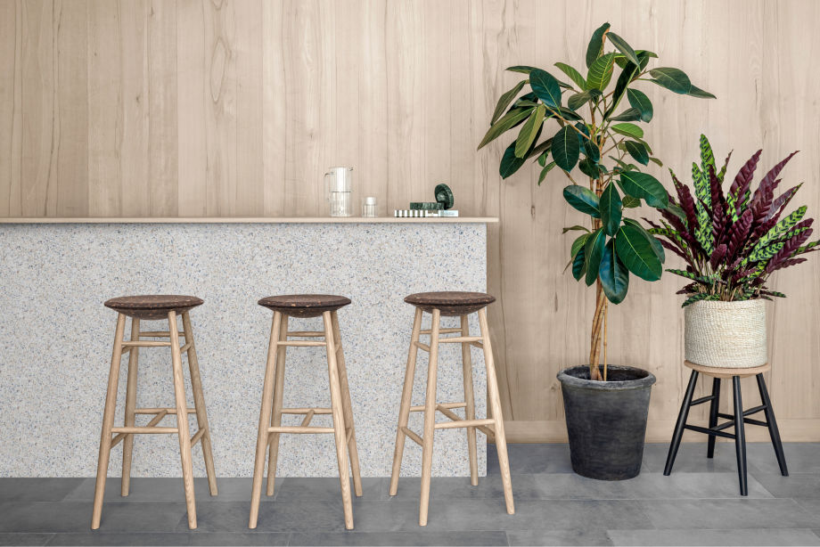 Hem - A lifestyle image featuring Drifted Bar Stools and Drifted Counter Stool.