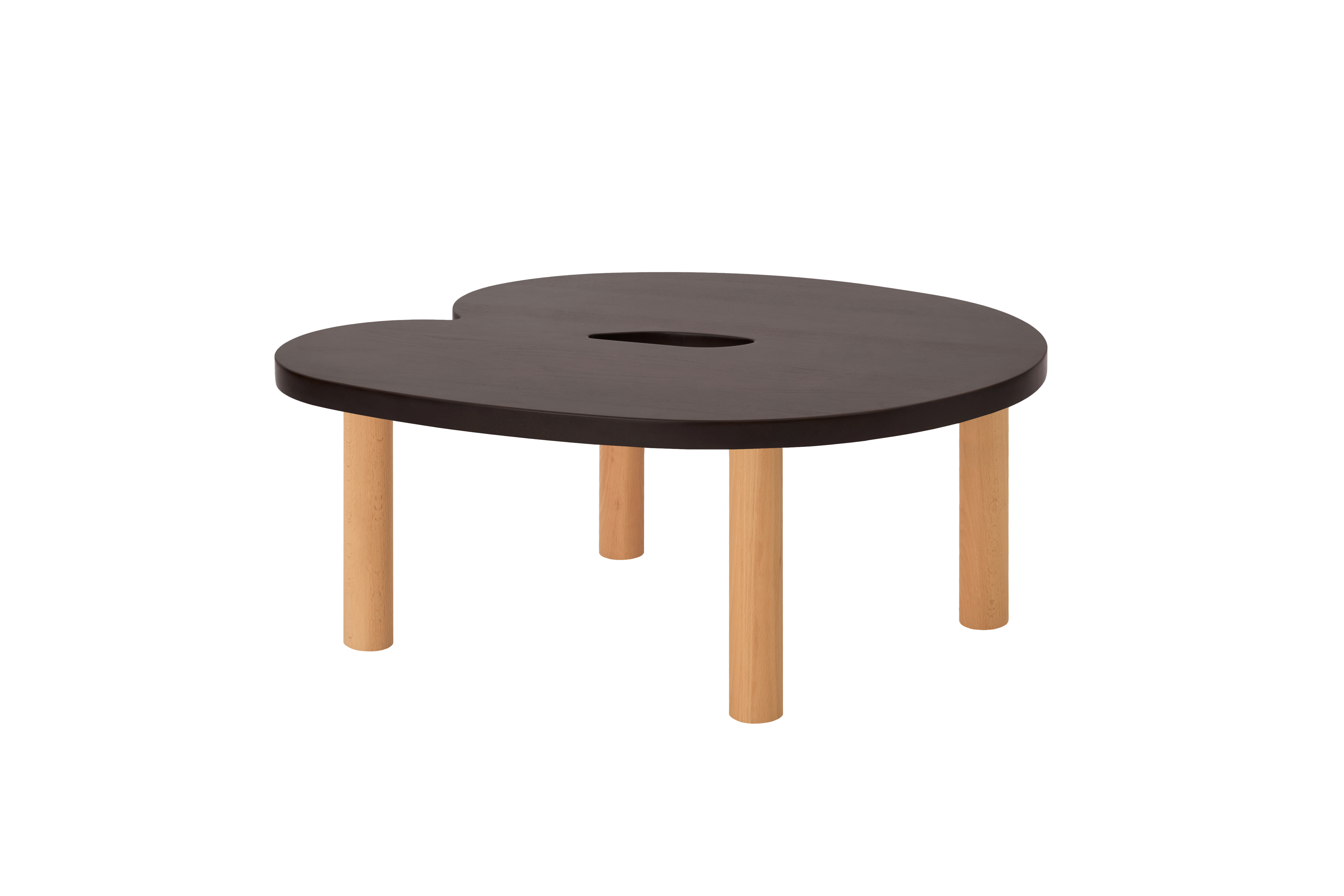 Worm Coffee Table Round, Brown/Beech, Art. no. 31381 (image 1)