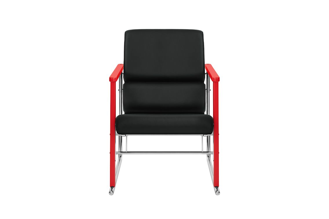 Experiment Lounge Chair, 503 / Red / Black Leather, Art. no. 30951 (image 2)