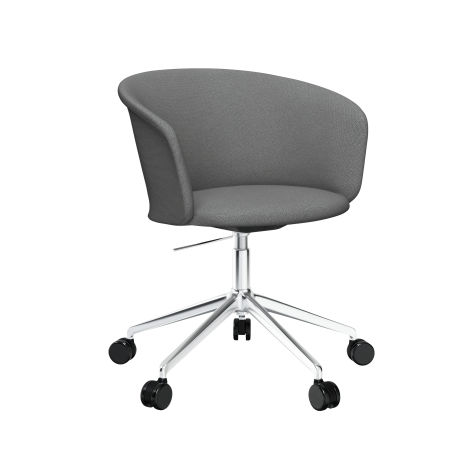 Kendo Swivel Chair 5-star Castors, Grey / Polished