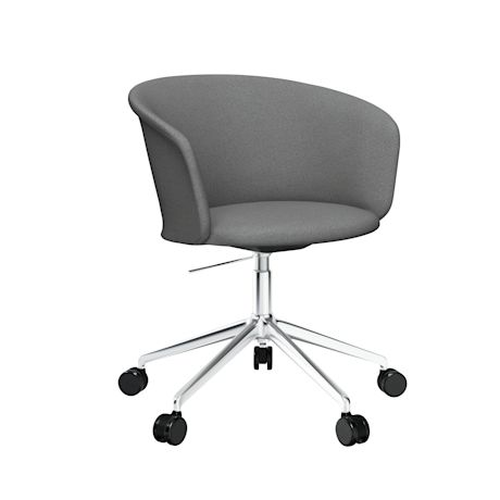 Kendo Swivel Chair 5-star Castors, Grey / Polished