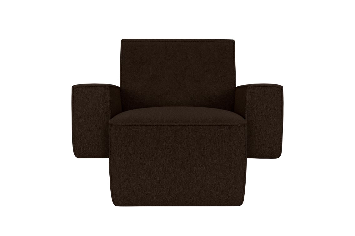 Hunk Lounge Chair With Armrests, Chocolate, Art. no. 30662 (image 2)