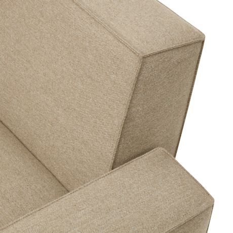 Hunk Lounge Chair With Armrests, Beige (UK)