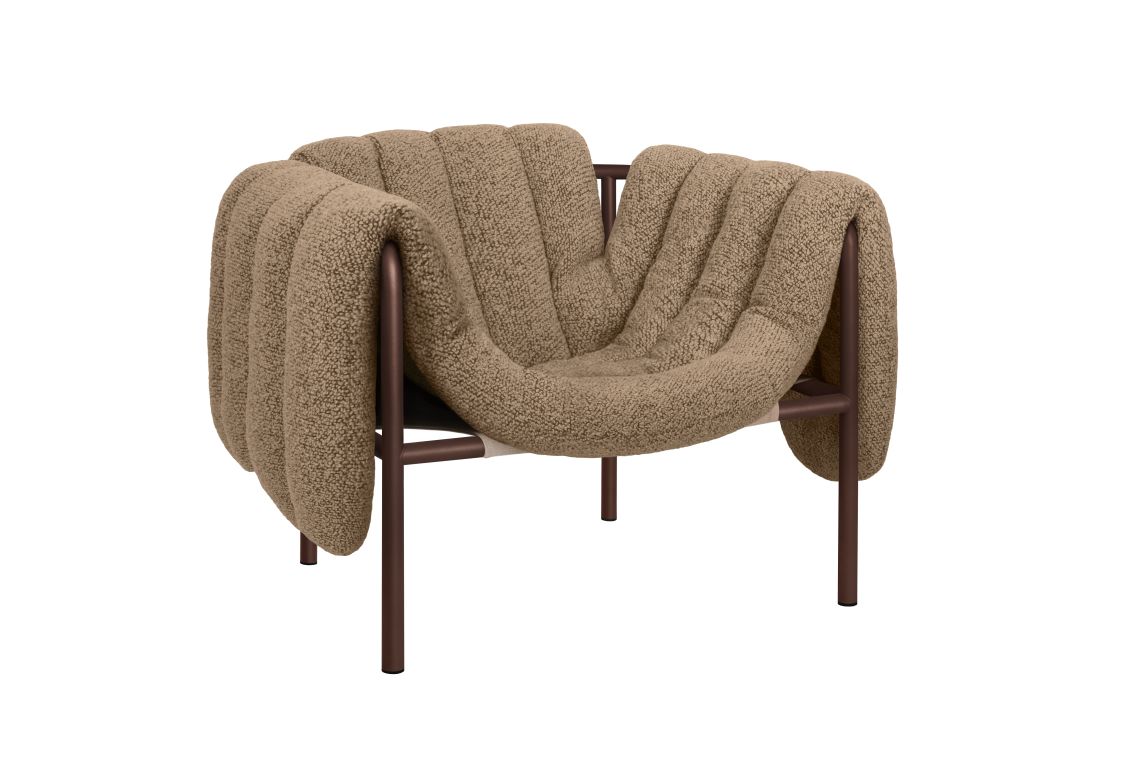 Puffy Lounge Chair, Sawdust / Chocolate Brown, Art. no. 20468 (image 1)