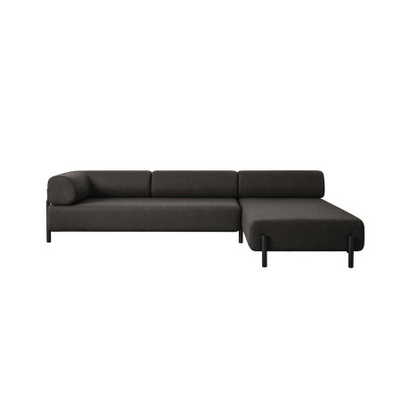 Palo Corner Sofa Right, Brown-Black (UK)