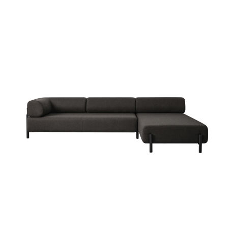 Palo Corner Sofa Right, Brown-Black