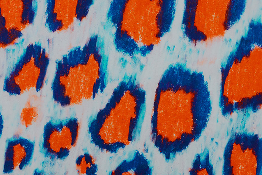 Coral / White / Ultramarine Blue
