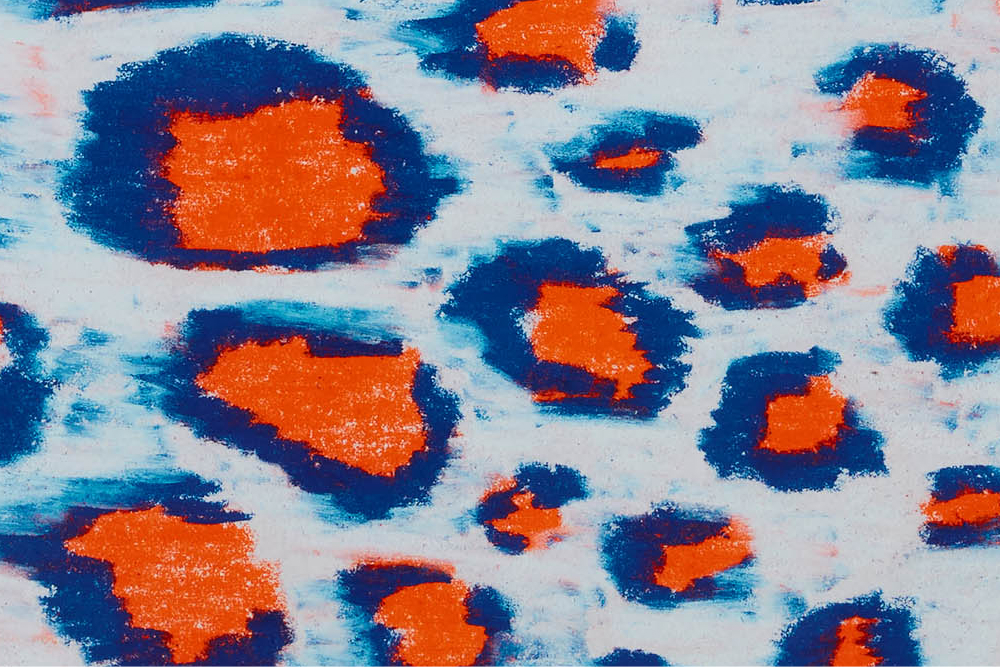 Coral / White / Ultramarine Blue