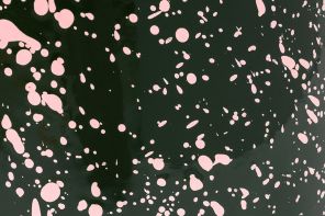 Enameled Steel Green / Pink Splatter