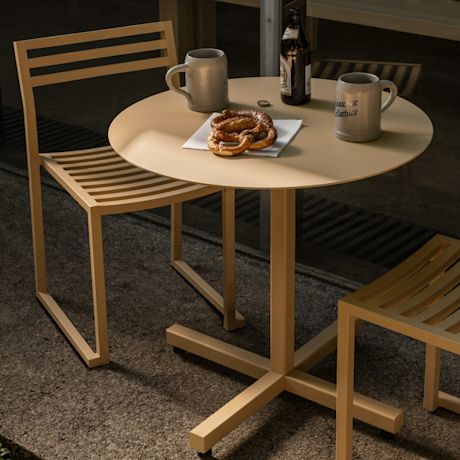 Chop Table Round, Beige