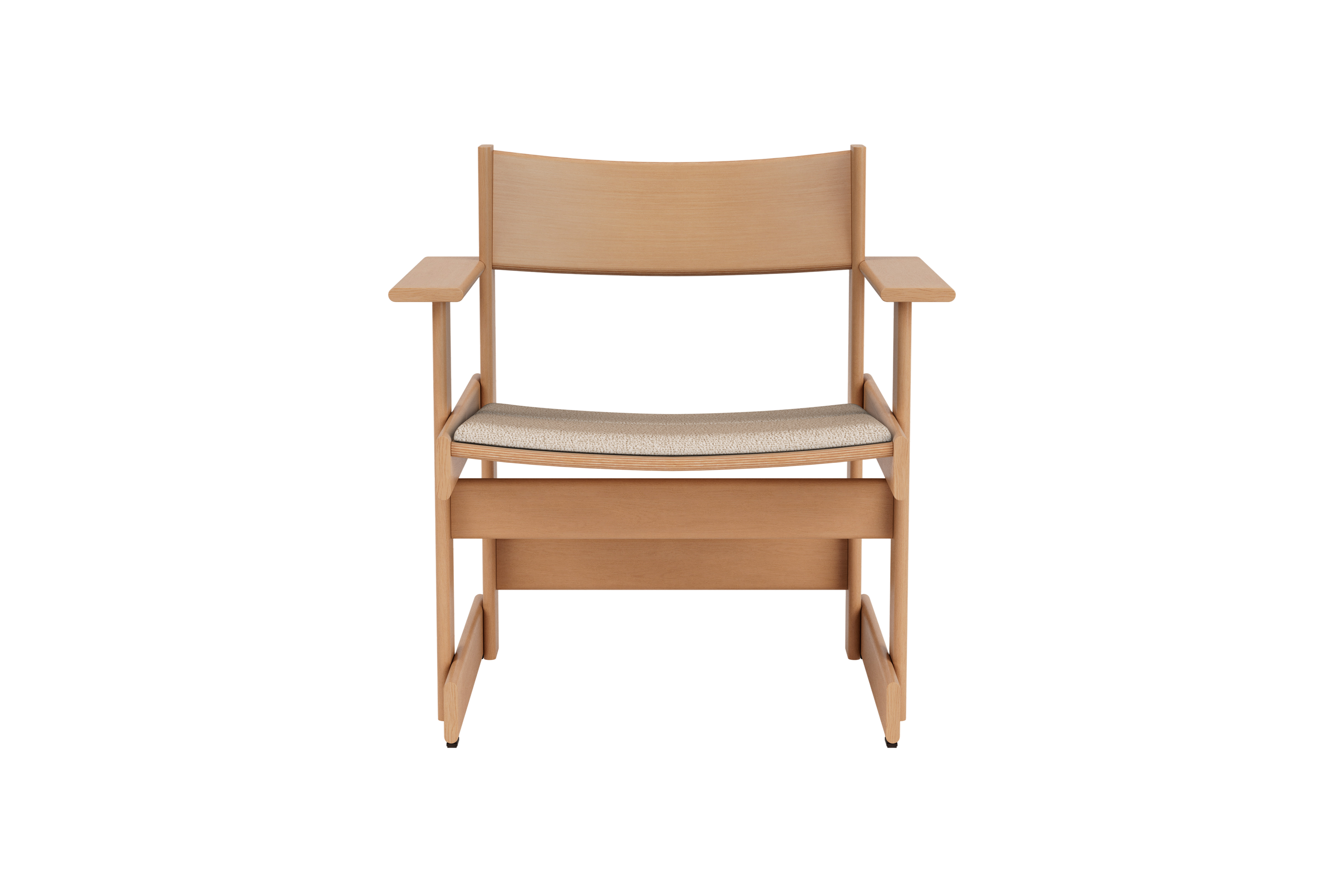 Bullnose Lounge Chair, Natural / Swan Seat Pad UK