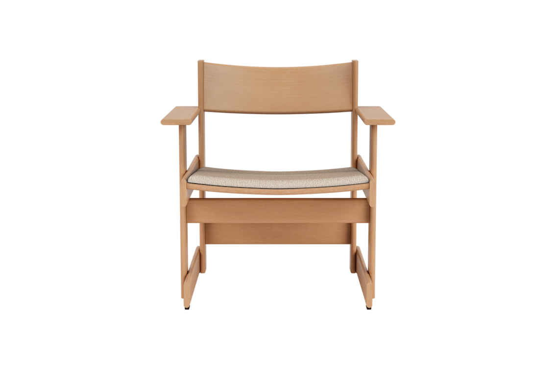 Bullnose Lounge Chair, Natural / Swan Seat Pad, Art. no. 31673 (image 2)