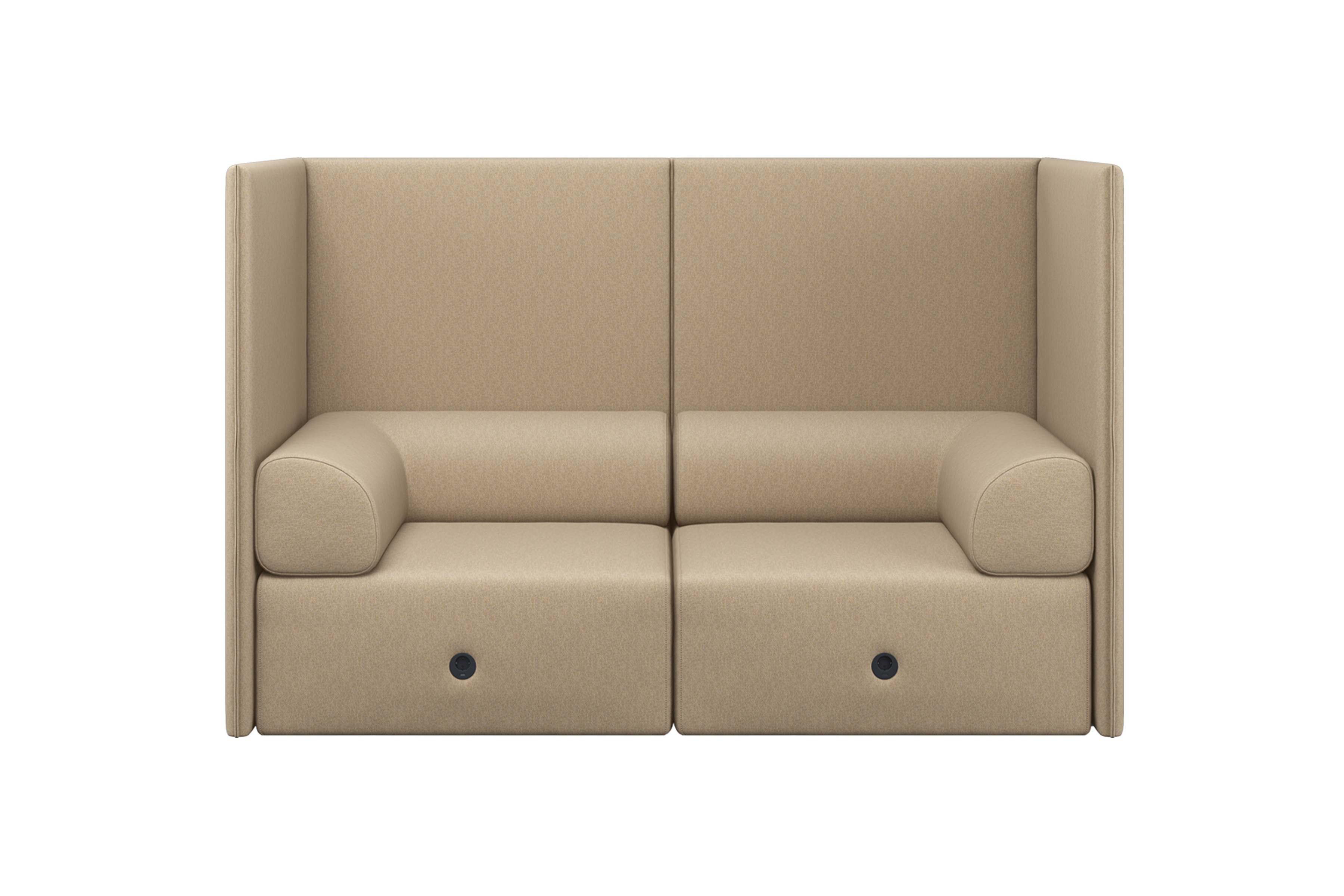 Palo Block 2-seater Sofa High Back with Armrests, Beige (UK), Art. no. 20739 (image 4)