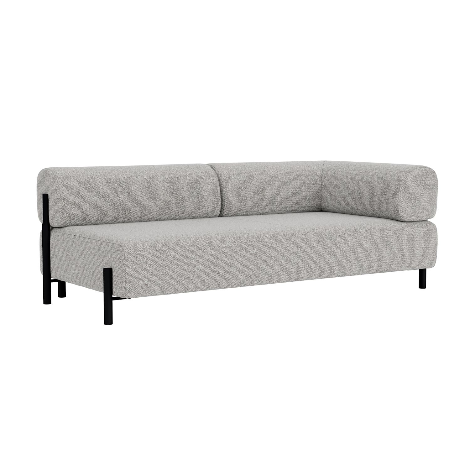2-seater Sofa Chaise Right, Storr 612/Black (UK)