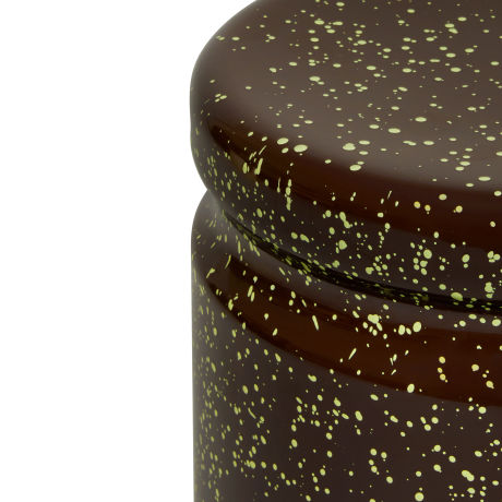 Last Stool, Brown / Pale Lime Splatter