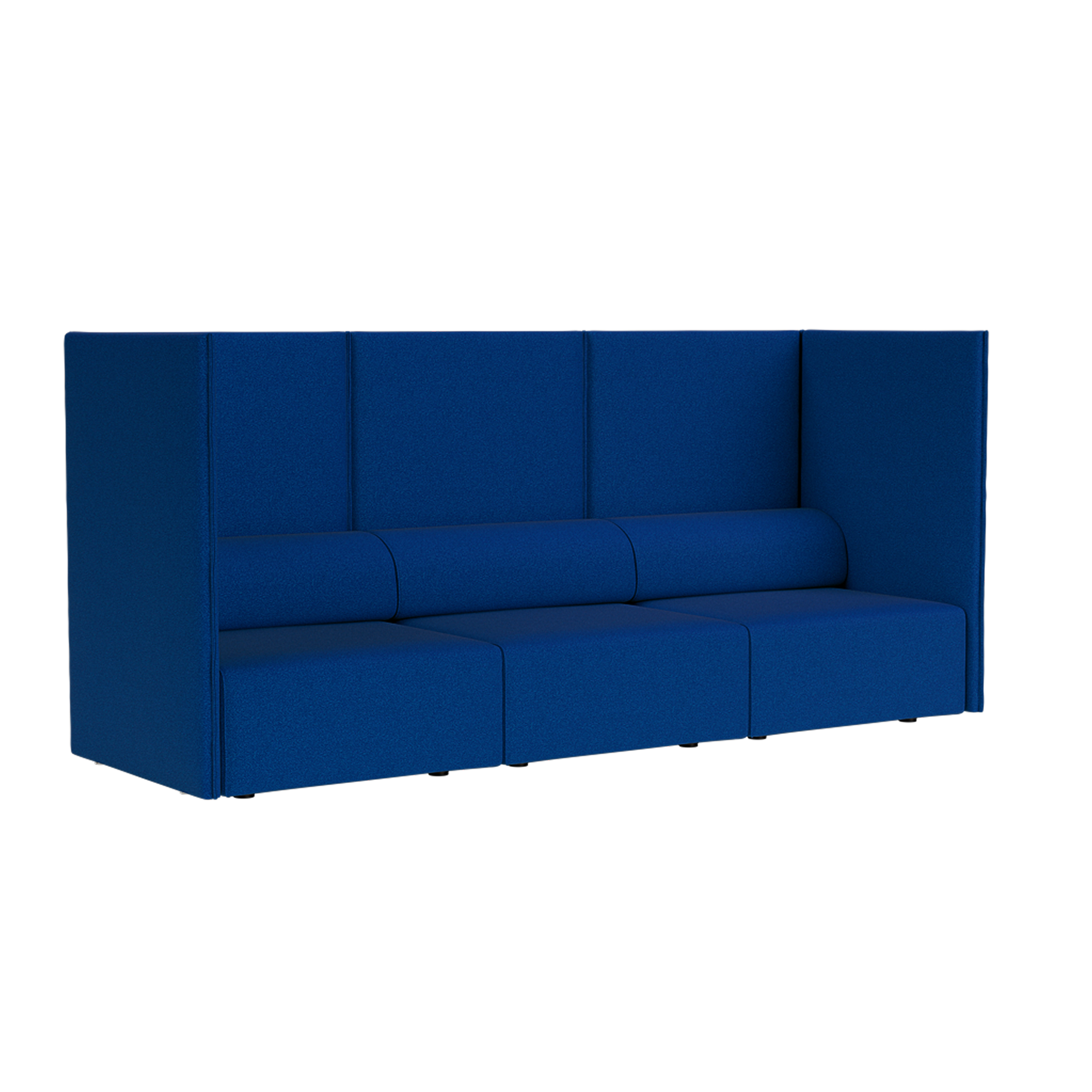 Palo Block 3-seater Sofa High Back, Sera Cobalt