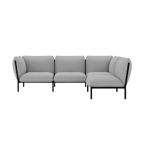 Kumo Corner Sofa Right with Armrest, Porcelain (UK)