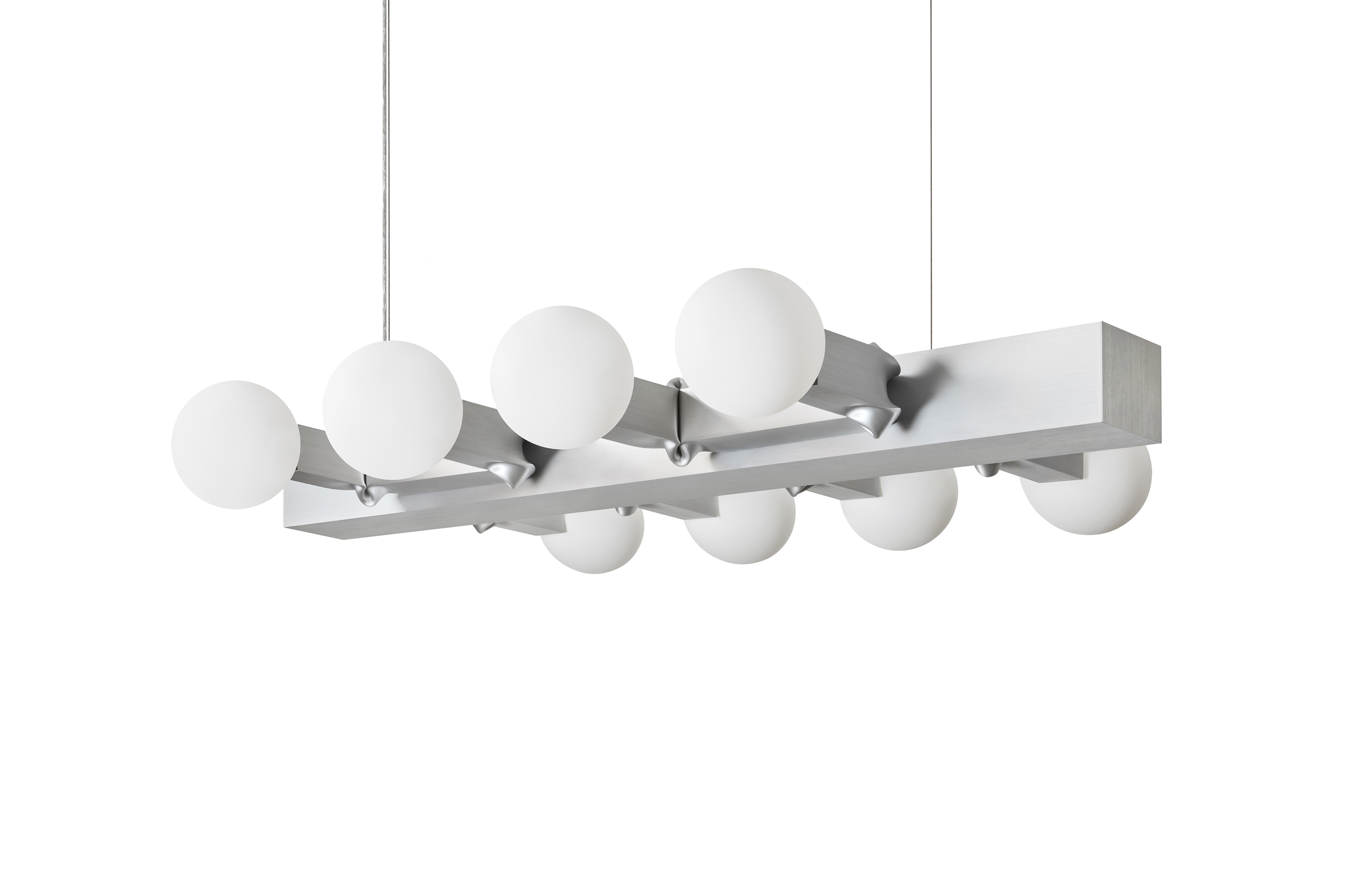 Knuckle Linear Chandelier, Brushed Aluminum, Art. no. 20463 (image 1)