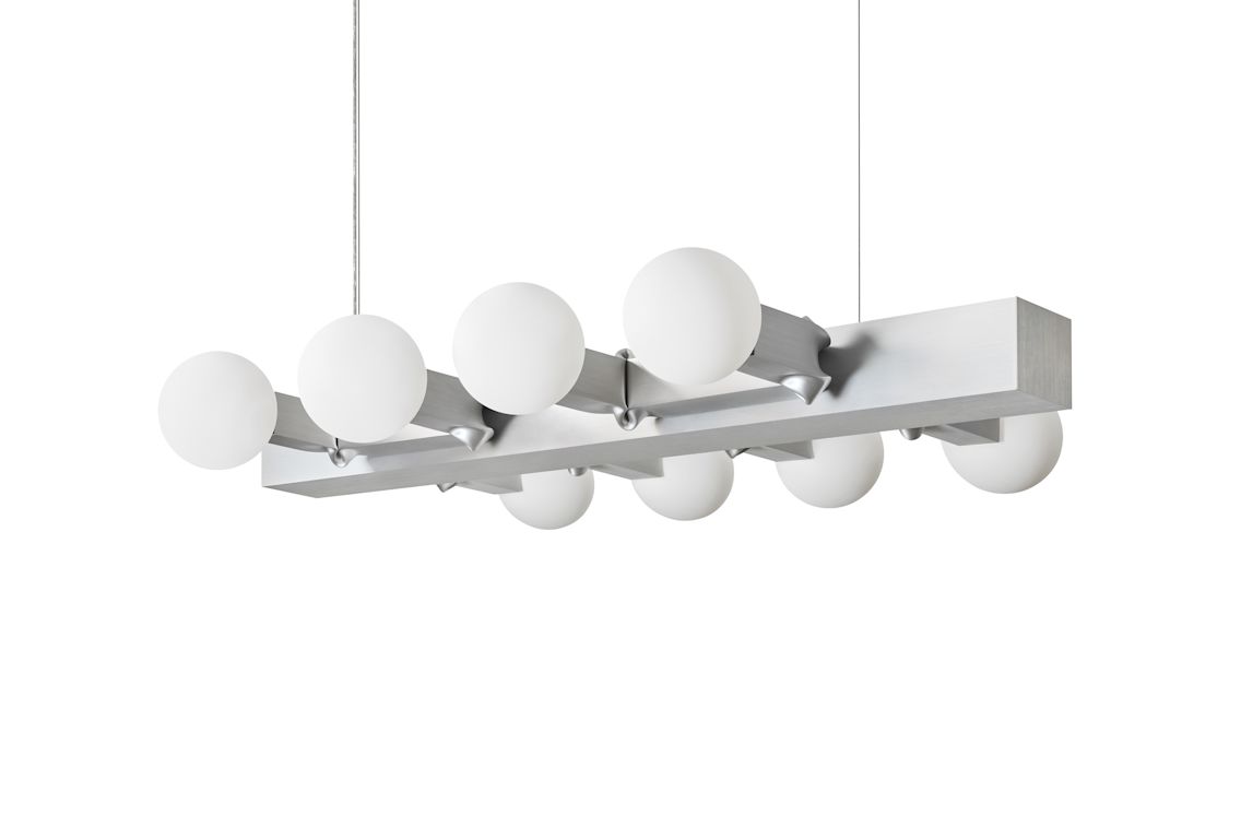 Knuckle Linear Chandelier, Brushed Aluminum, Art. no. 20463 (image 1)
