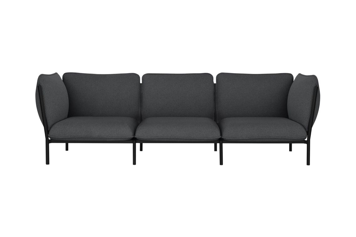 Kumo 3-seater Sofa with Armrests, Graphite, Art. no. 30080 (image 1)