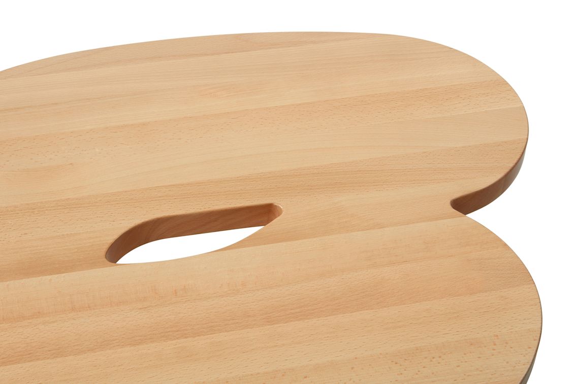Worm Coffee Table Round, Beech/Steel, Art. no. 31380 (image 2)