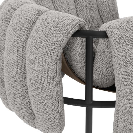 Puffy Lounge Chair, Pebble / Black Grey (UK)