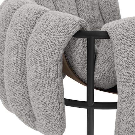 Puffy Lounge Chair, Pebble / Black Grey