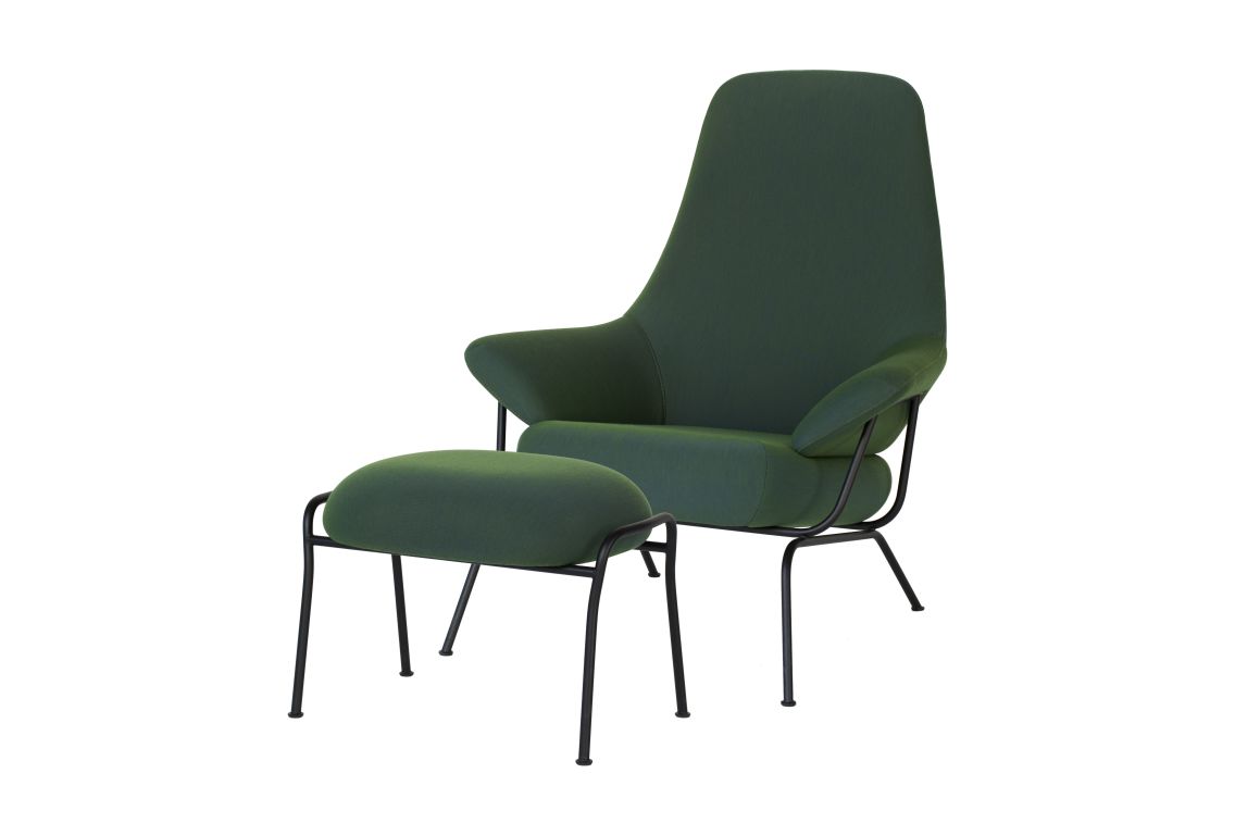 Hai Lounge Chair + Ottoman, Peacock (UK), Art. no. 20495 (image 1)